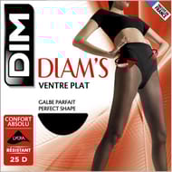Collant semi opaque ventre plat 25D diam's Dim NOIR 0HZ T2