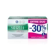 Saugella cotton serviette nuit touch duo 2 x12