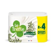 Le trefle papier toilette douceur bambou x8  + 4 rouleaux offerts