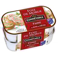Connetable foie de morue fumé 121g x2