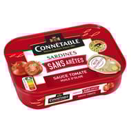 Connétable 1/5 sardines sans arête sauce tomate à l'huile d'olive vierge extra 140g