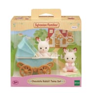 Jumeaux lapin chocolat/poussette double
