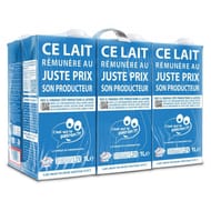 C'est qui le patron ?! lait marque du consommateur 1/2 écrémé slim vis 6x1l