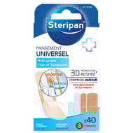 Steripan pansements mix universels et transparent x40
