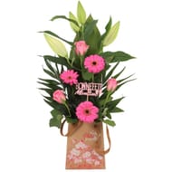 Composition elle - sac rose lys germini