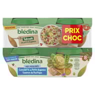 Bledina bols taboulé de légumes / légumes et saumon 2x200g x 2 lot de 4
