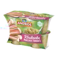 Andros dessert de rhubarbe avec morceaux 4x100g
