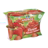 Andros dessert de fraises avec morceaux 4x100g