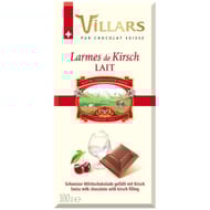 Villars tablette chocolat au lait larmes de Kirsch 100g