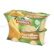 Andros dessert de poires williams avec morceaux 4x100g