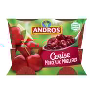 Andros dessert de cerises et pommes avec morceaux 4x100g