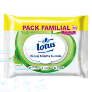 Lotus papier hygiénique humide aloe vera x80 pack familial