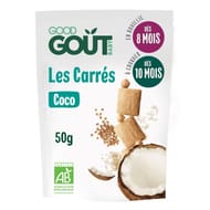 Good Goût les carrés noix de coco bio 50g dès 8 mois
