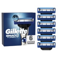 Gilette mach3 turbo recharges de lames de rasoir pour homme x6