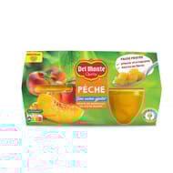 Del monte coupelle pèche s sucres ajoutés 4x62g