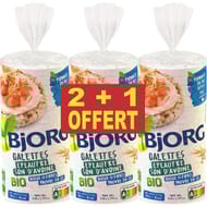 Bjorg galettes épeautre son avoine bio lot 2+1 offert 390g