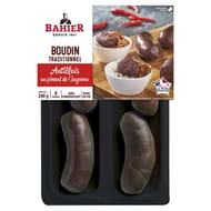 Bahier boudins antillais au piment de Cayenne sans conservateur x4, 240g