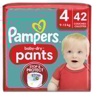 Pampers baby-dry couches culottes taille 4 de 9 à 15kg x42