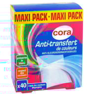 Cora lingettes anti transfert de couleurs x 40