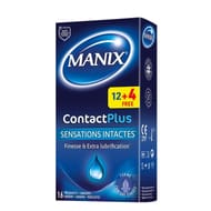 Manix préservatifs contact plus 12+4 gratuits