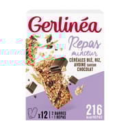 Gerlinéa barres repas céréales minceur chocolat 372g