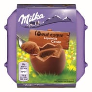 Milka oeufs coque cacao x4-136g
