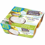 Charles & Alice pomme coco citron vert sans sucres ajoutés 4x97g