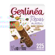 Gerlinéa barre chocolat saveur caramel x10 310g