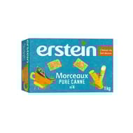 Erstein sucre de canne roux en morceaux 1 kg