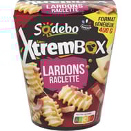 Sodebo Xtrem Box Radiatori lardons raclette 400g