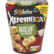 Sodebo Xtrem box radiatori boeuf sauce au poivre 400g