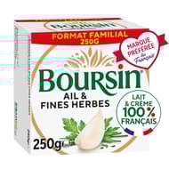 Boursin gourmand ail & fines herbes 250g