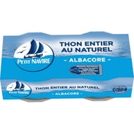 Petit navire thon naturel albacore 2x56g net égoutté