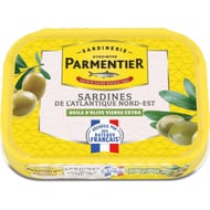 Petit navire sardines huile d'olive vierge extra pâchées par des bâteaux français