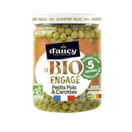 D'aucy petits pois & carottes bio 340G