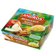 Andros spécialité de pommes avec des morceaux à la cannelle 4x100g