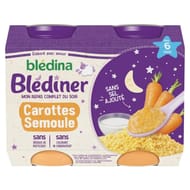 Blédina blédîner carottes semoule 2x200g dès 6 mois