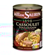 William saurin 1898 cassoulet toulousain cuisiné à la graisse d'oie - plat cuisiné 420g
