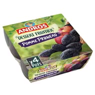 Andros dessert fruitier pomme pruneau 4x100g