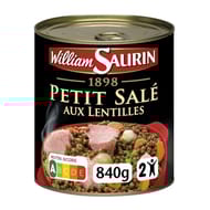 William saurin 1898 petit salé aux lentilles - plat cuisiné 840g