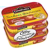 Connetable sardines généreuses à la tomate 140gx3