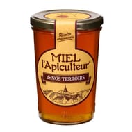 Miel l'apiculteur miel de nos terroirs, récolte locale pot verre 500 g