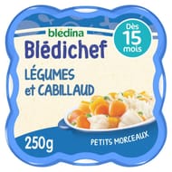 Blédina blédichef mijoté de légumes fondants et cabillaud dès 15 mois 250g