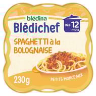 Blédina blédichef spaghettis à la bolognaise dès 12 mois 230g