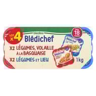 Blédina blédichef 2 fondue de légumes lieu 2 légumes du soleil et volaille basquaise 1kg