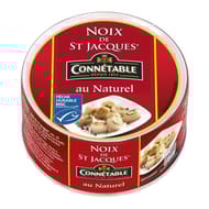 Connetable 1/4 noix de st jacques msc au naturel 111g