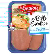 Le Gaulois 2 belles escalopes de poulet sans ogm 240g