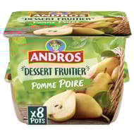 Andros dessert fruitier pomme poire 8x100g