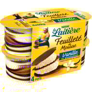 La Laitière feuilleté de mousse vanille 4x57g