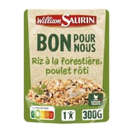 William saurin - doypack bons pour nous riz à la forestiere poulet roti 300g
